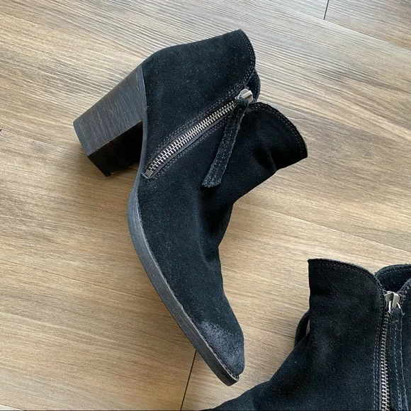 Dolce Vita Real Leather Suede Ankle Heeled Booties - Picture 3 of 12